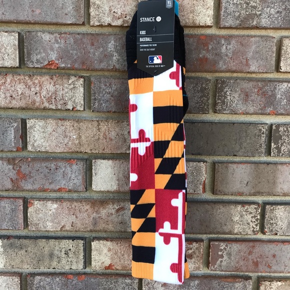 Stance MLB Diamond Pro Orioles Flag OTC Socks - Picture 1 of 16